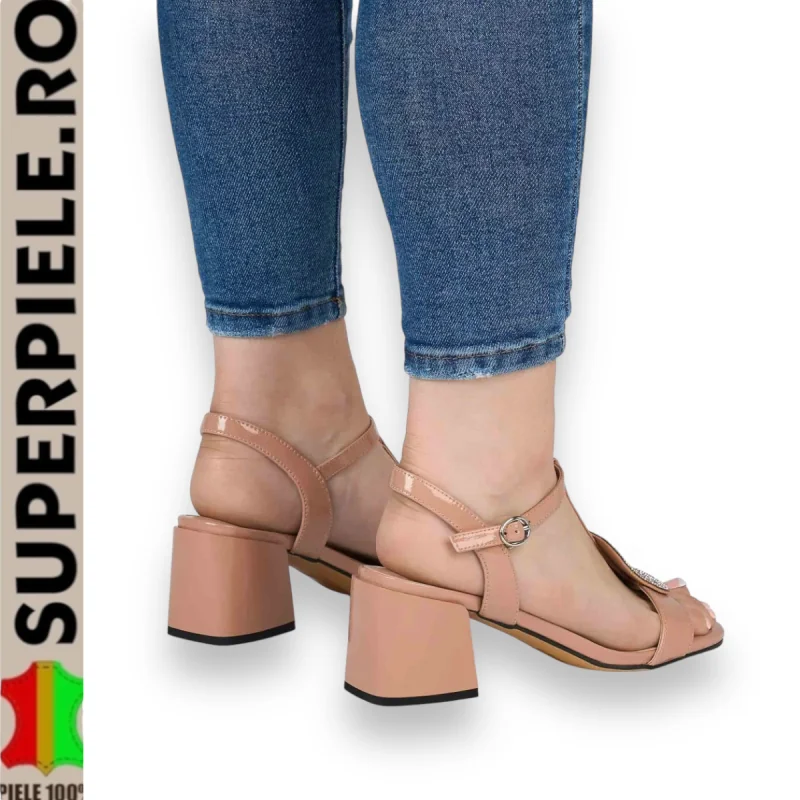 Superpiele - Magazin Online de Încăltăminte-Genti din Piele Naturalăsandale piele naturala cu toc gros si strasuri |STABIMO|