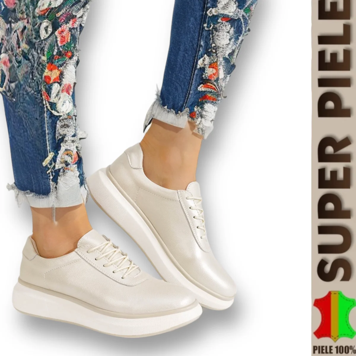 online winkel voor damesschoenen van echt leerCasual schoenen van natuurlijk leer met veters |RIDIMOZA|