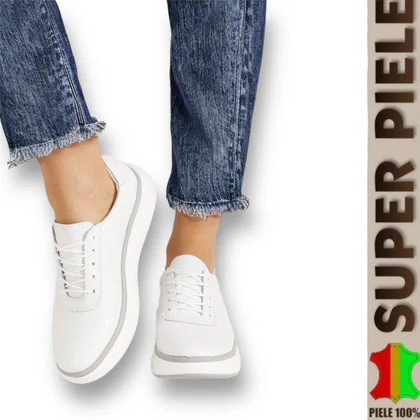 online winkel voor damesschoenen van echt leerCasual schoenen van natuurlijk leer met veters |RIDIMOZA|
