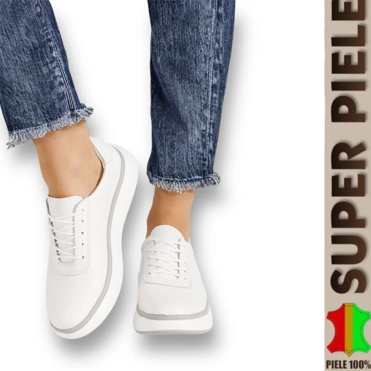 online winkel voor damesschoenen van echt leerCasual schoenen van natuurlijk leer met veters |RIDIMOZA|