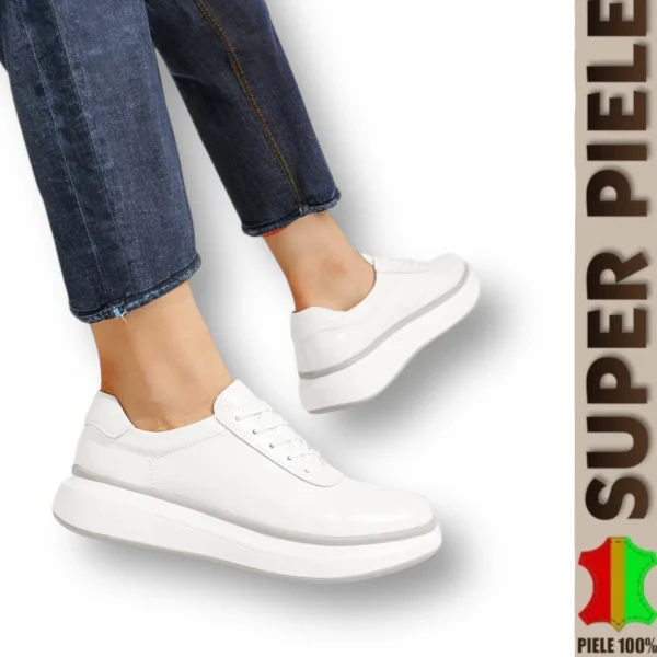online winkel voor damesschoenen van echt leerCasual schoenen van natuurlijk leer met veters |RIDIMOZA|