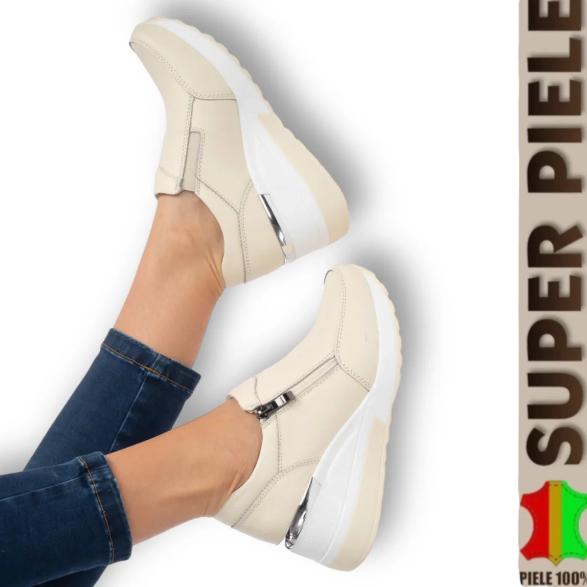 online winkel voor damesschoenen van echt leerCasual schoenen van echt leer met hoge zolen |YAKOZI|