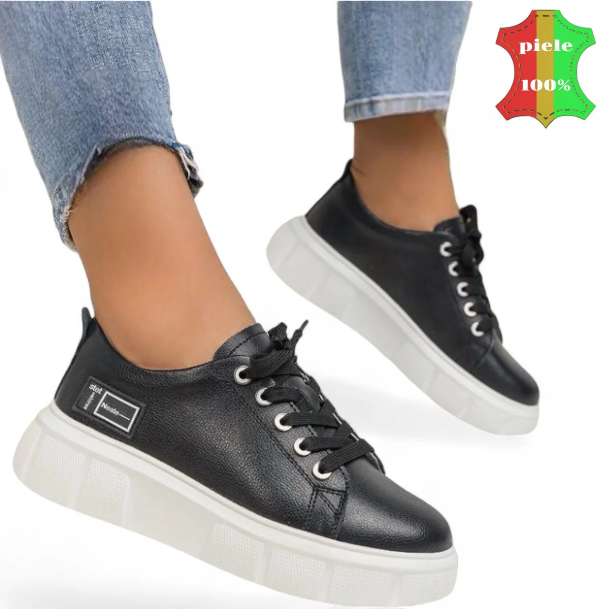 Pantofi casual-sportVARDAGSKORA I LÄDER |Camelia|-SVART Pantofi casual-sportVARDAGSKORA I LÄDER |Camelia|-SVART