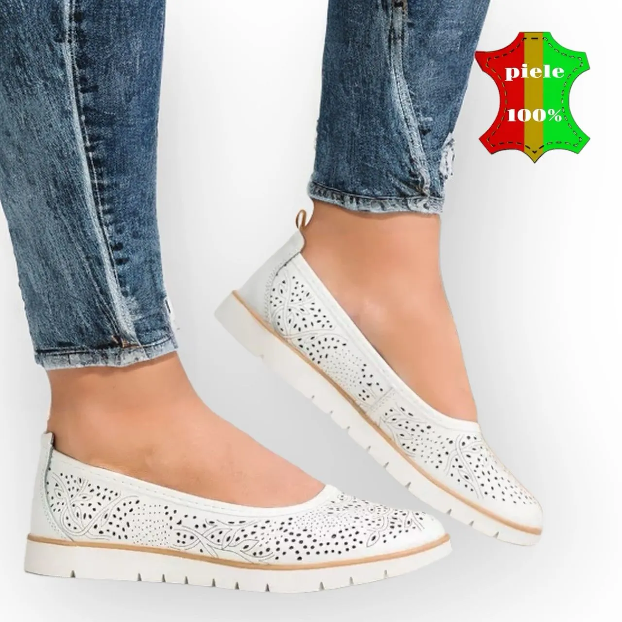 Balerini CASUAL |Scarlett|-PIELE NATURALA