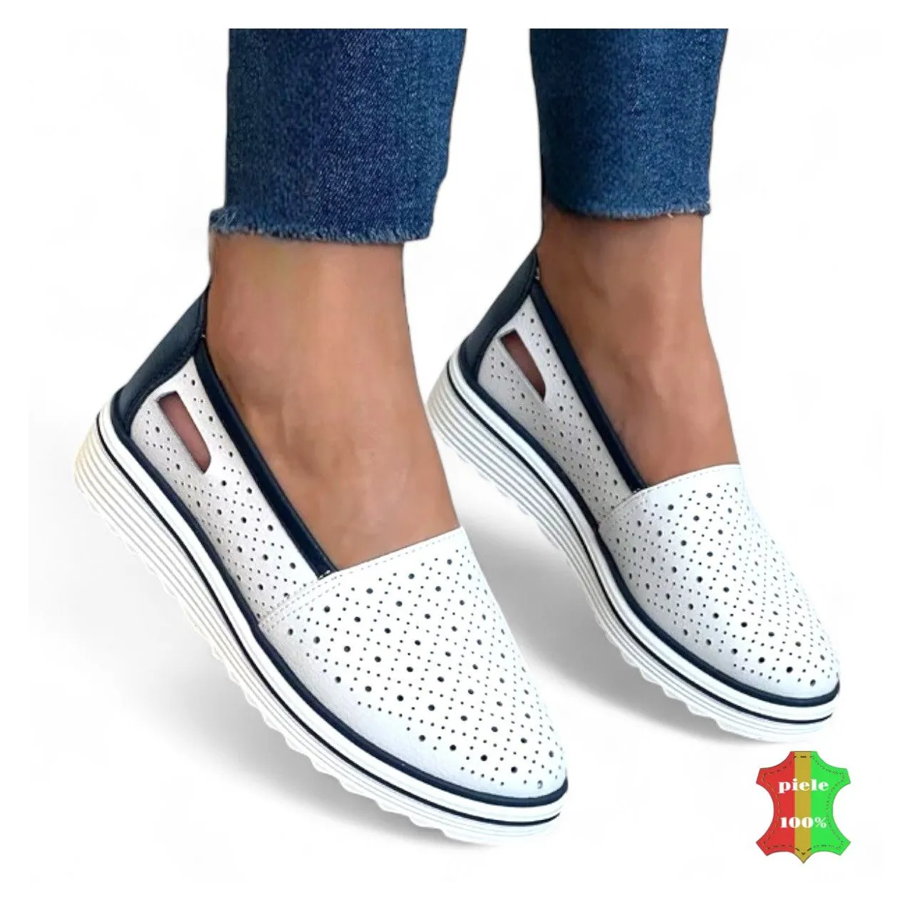 copia di Ballerine da DONNA |Ava| con piattaforma-PELLE NATURALE