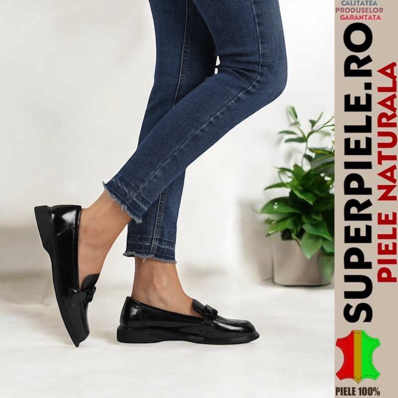 Mocassins en cuir véritable pour femme faits à la main - |premiumone|