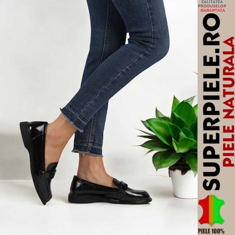 Mocassins en cuir véritable pour femme faits à la main - |premiumone|