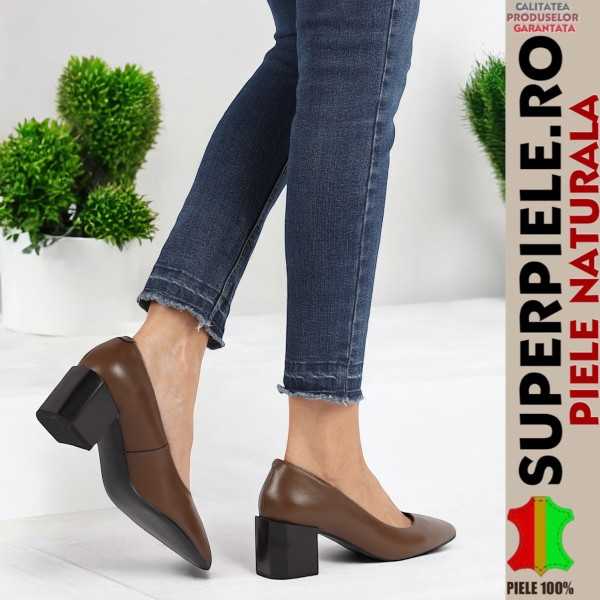 elegante Echtlederschuhe mit spitzer Spitze, dickem Absatz |ROZOZY|