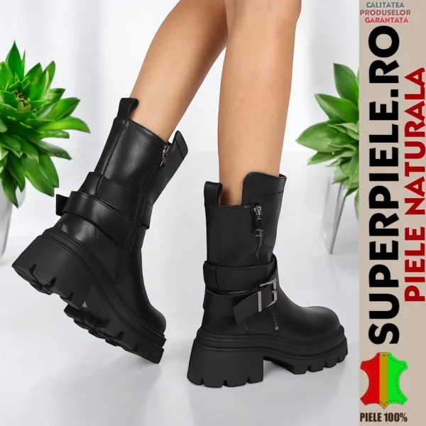 ballerine rosa traforate da donna, in vera pelle, con suola spessa |LOBAZY|