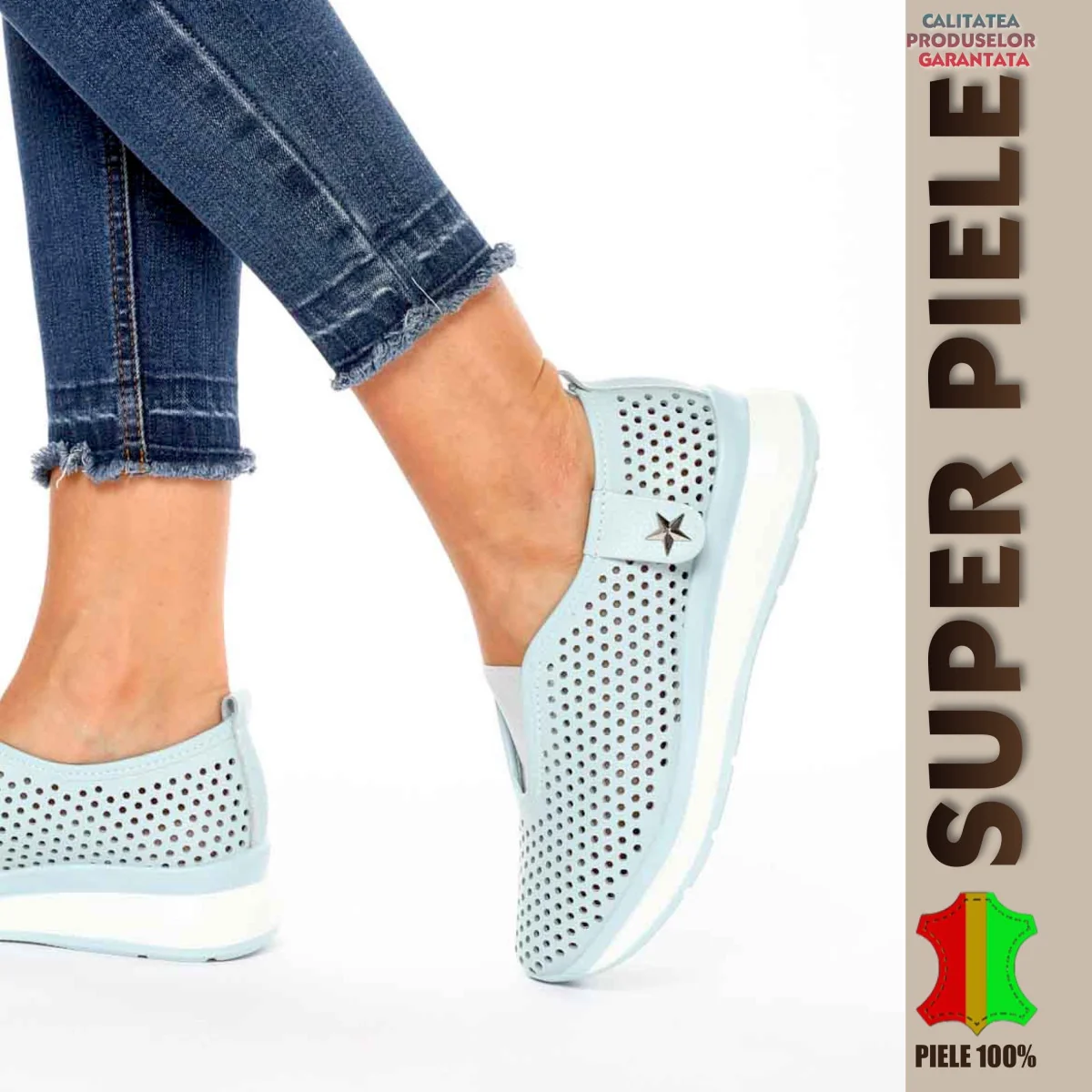 Perforierte Loafer |Ioana|mit flexibler Sohle-HERSTELLUNG NATURLEDER