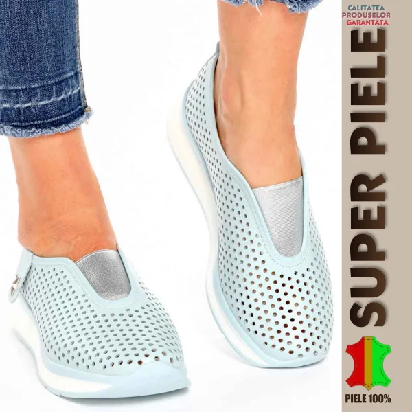 Perforierte Loafer |Ioana|mit flexibler Sohle-HERSTELLUNG NATURLEDER