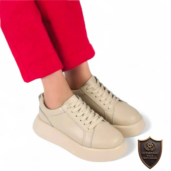 Adidas ženskih visokih potplata od prirodne kože s vezicama |KREVOLA|-5 boja