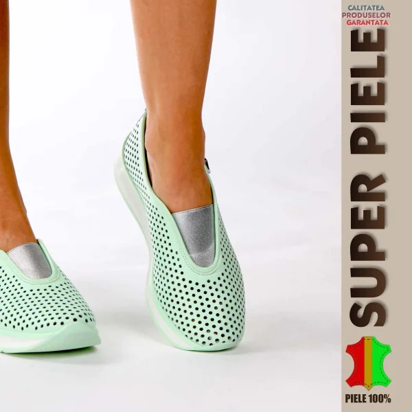 Baleríny a mokasínyPerforované mokasíny |Ioana|s flexibilní podrážkou - VYROBENO Z PŘÍRODNÍ KŮŽE