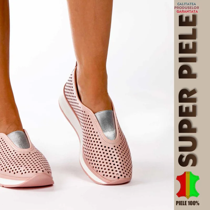 Perforierte Loafer |Ioana|mit flexibler Sohle-HERSTELLUNG NATURLEDER