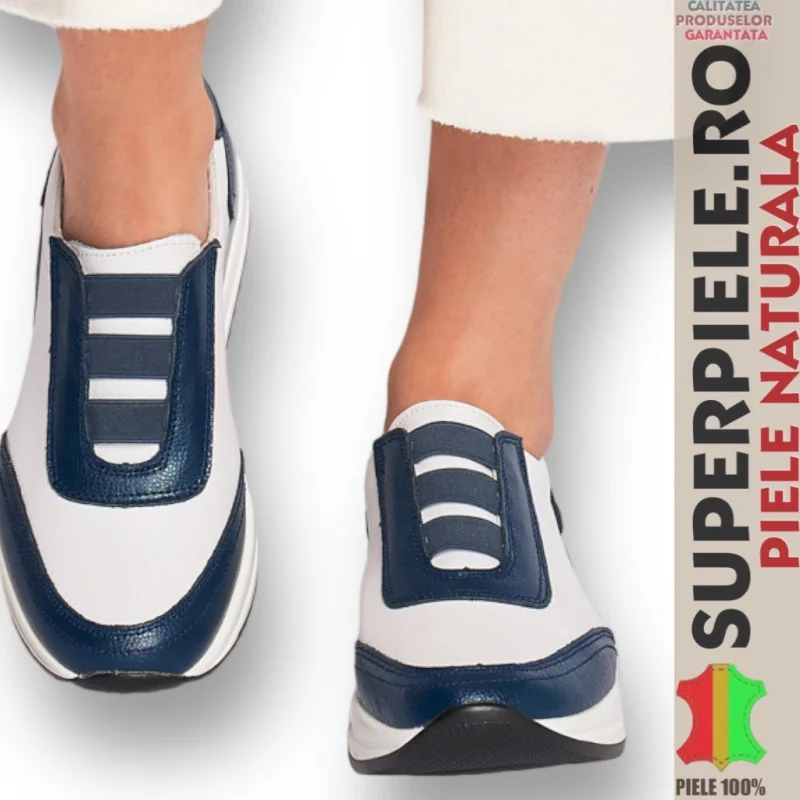 Damen Sneaker, Naturleder, ohne Schnürsenkel |ODYZA|