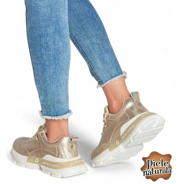 Superpiele - Magazin Online de Încăltăminte-Genti din Piele Naturalăsneakers dama piele naturala sport cu sireturi |Polisano|