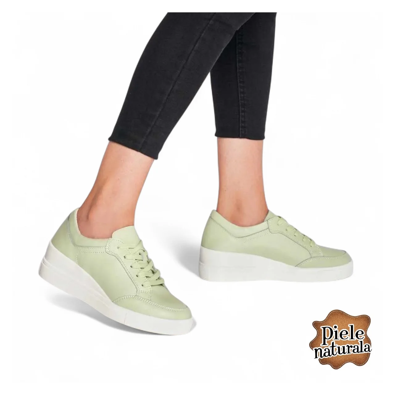 copy of Γυναικεία casual παπούτσια σε μπλε σκούρο χρώμα, από γνήσιο δέρμα, με πλατφόρμα |KASOLY|