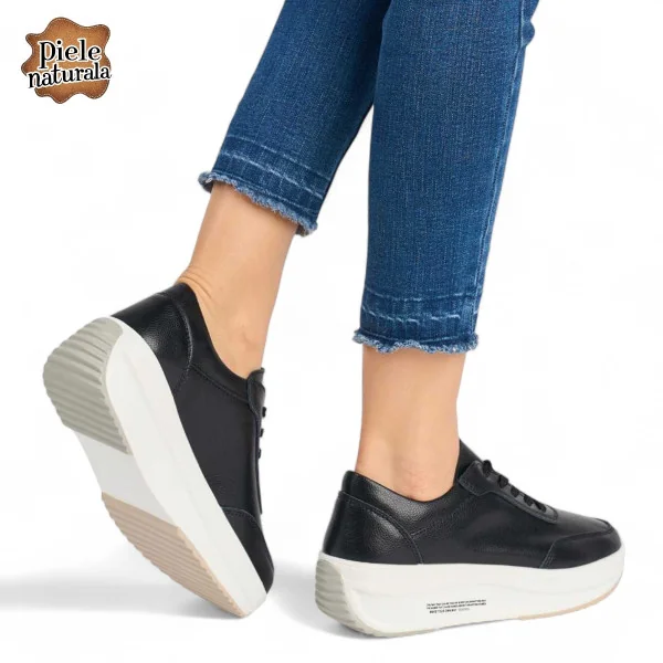 CHAUSSURES NOIRES EN CUIR NATUREL DÉCONTRACTÉES |Addison|