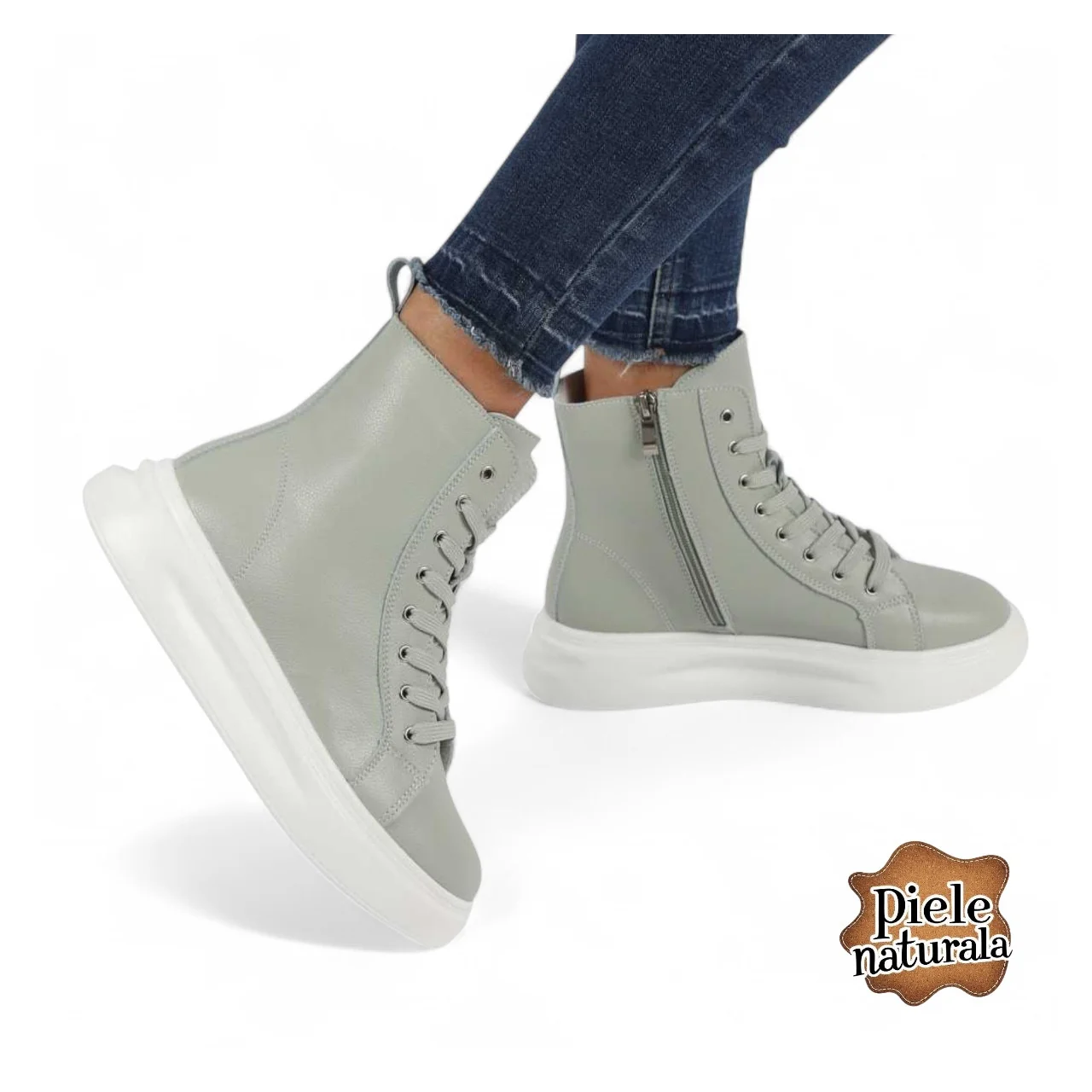 copy of Echtleder Pelzgefütterte Stiefel MIT 5 CM PLATEAU |PAMERO|