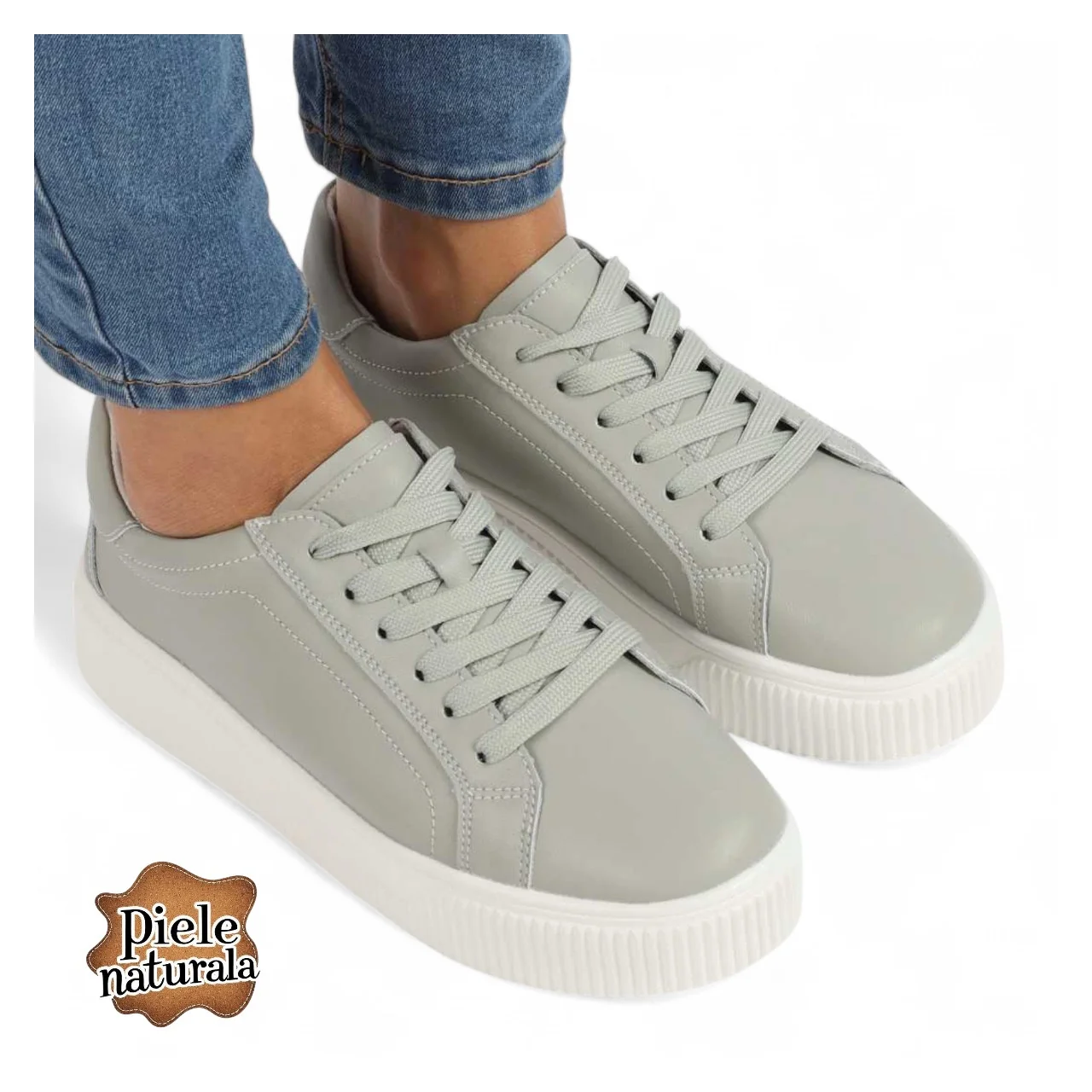 Tienda online de zapatos de piel auténtica para mujer.Zapatos casual de mujer, piel natural, Barila, con punta redonda |MIKATOZ|