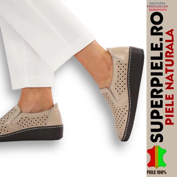 Damen Loafer mit Lochmuster |LAVATTO| mit dicker Ledersohle