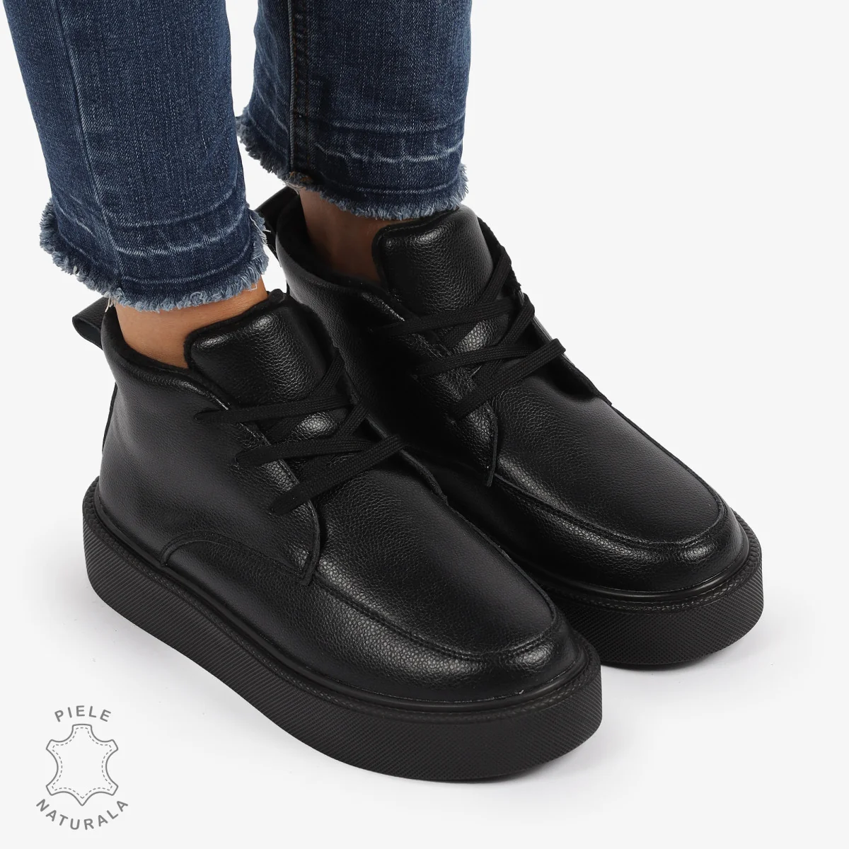 NoticiasBotas cortas de piel serraje auténtica, suela gruesa |RONEX| -6 colores