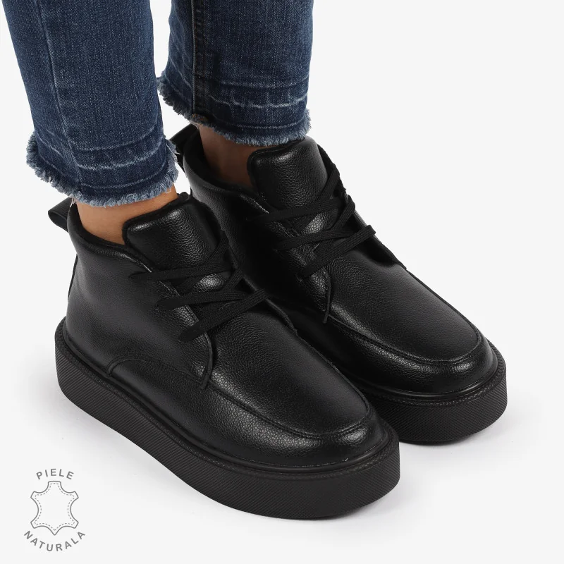 NoticiasBotas cortas de piel serraje auténtica, suela gruesa |RONEX| -6 colores