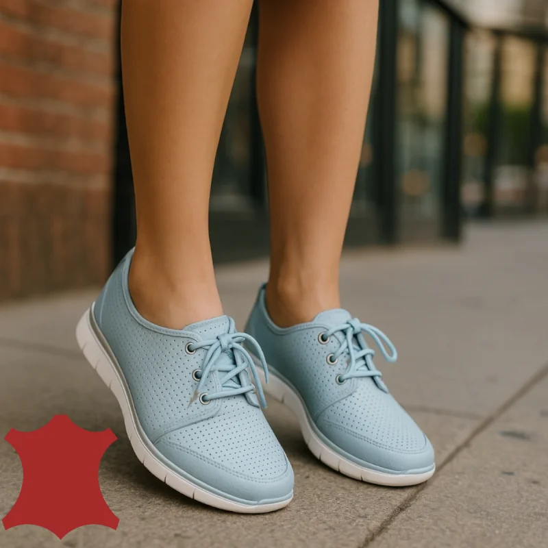 SCARPE DONNA Blu |Andreea|-PELLE NATURALE