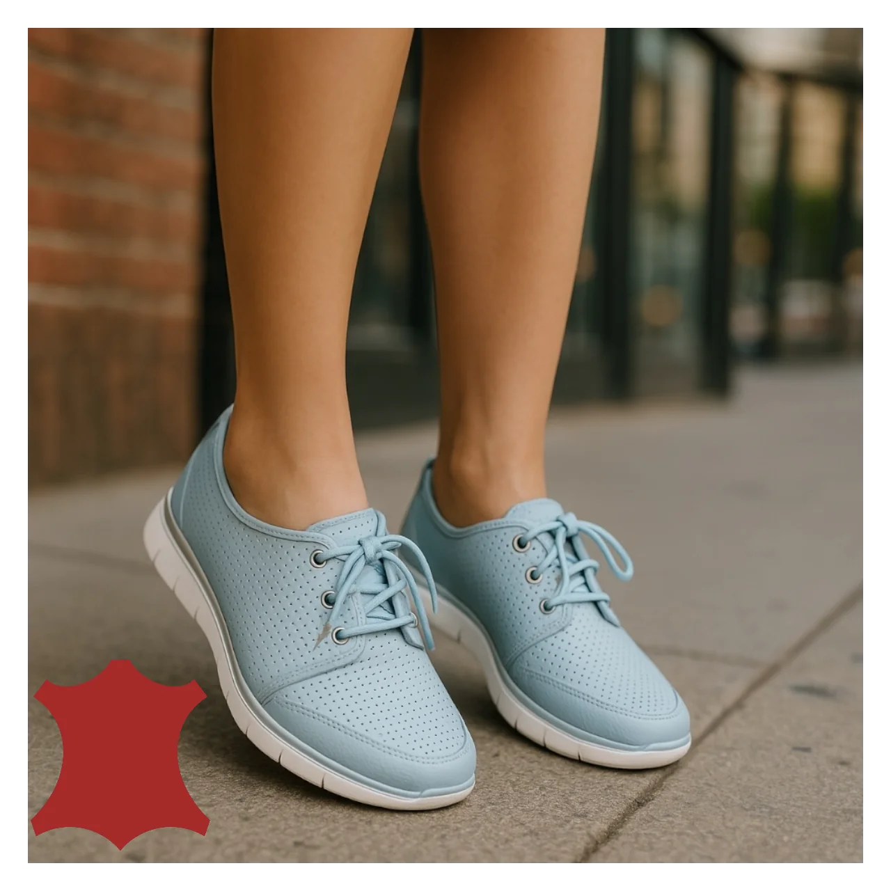 SCARPE DONNA Blu |Andreea|-PELLE NATURALE