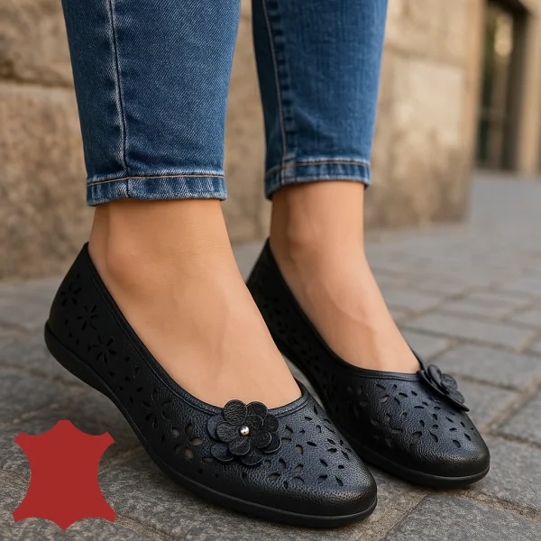 Pantofi casual damă din piele naturală Fără șireturi