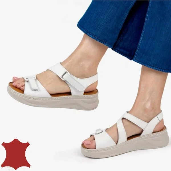 sandalen slippersklassieke zwarte sandalen van echt leer met dikke vierkante hak |UNISEZO|