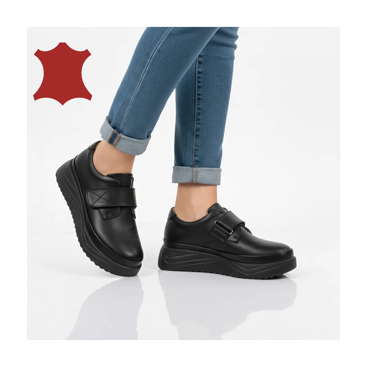 Superpiele - Magazin Online de Încăltăminte-Genti din Piele NaturalăPantofi casual dama piele naturala negri cu talpa groasă T6086 Superpiele - Magazin Online de Încăltăminte-Genti din Piele NaturalăPantofi casual dama piele naturala negri cu talpa groasă T6086