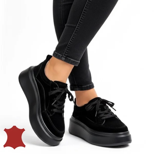 Zielone buty damskie |Jorina|Wykonane z naturalnej skóry zamszowej