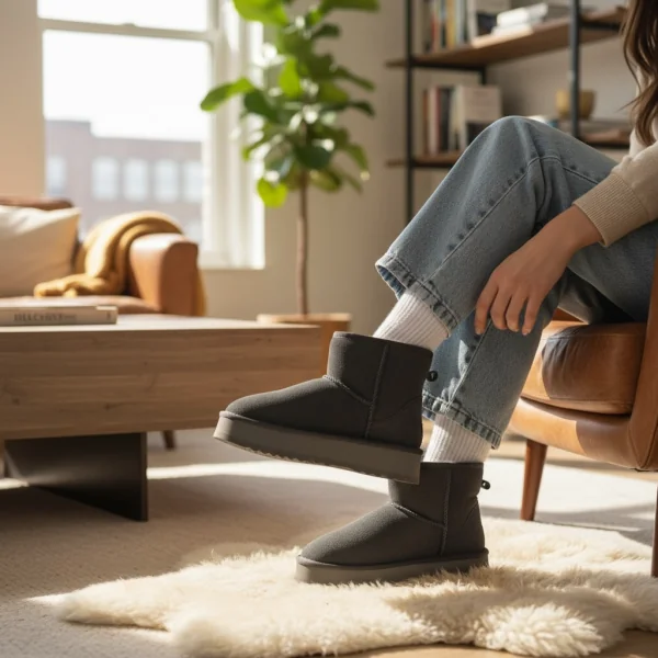 Kopija ženskih čizama od prirodne kože s krznom |UGG|-4 boje