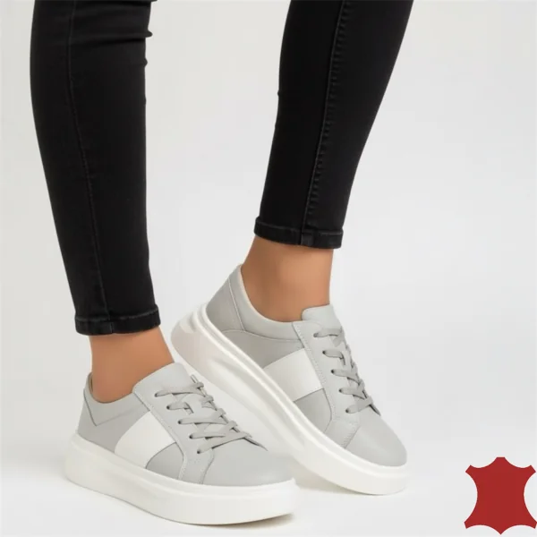 copy of Pantofi Casual din Piele Naturală Întoarsă Cu toc mic F002-602