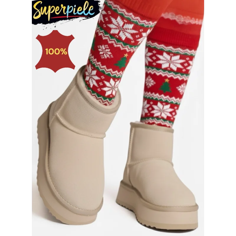 Stivali da donna in pelle naturale con fodera in pelliccia |UGG|-4 colori