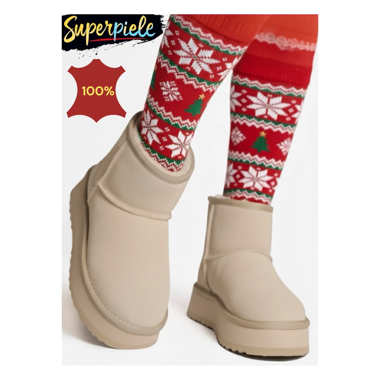 Stivali da donna in pelle naturale con fodera in pelliccia |UGG|-4 colori