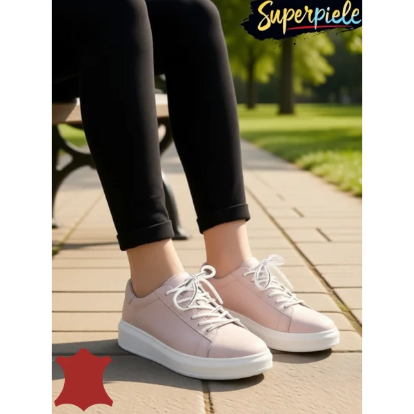Vijesticopy of Pantofi casual damă din piele naturală negri cu șireturi