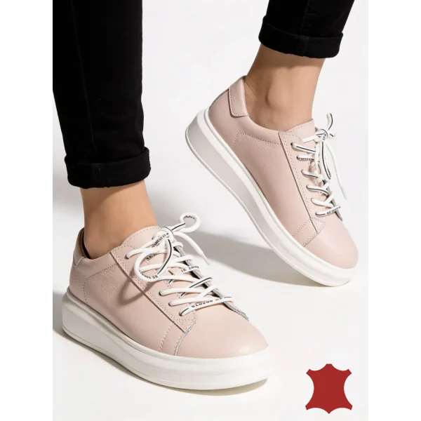 Vijesticopy of Pantofi casual damă din piele naturală negri cu șireturi