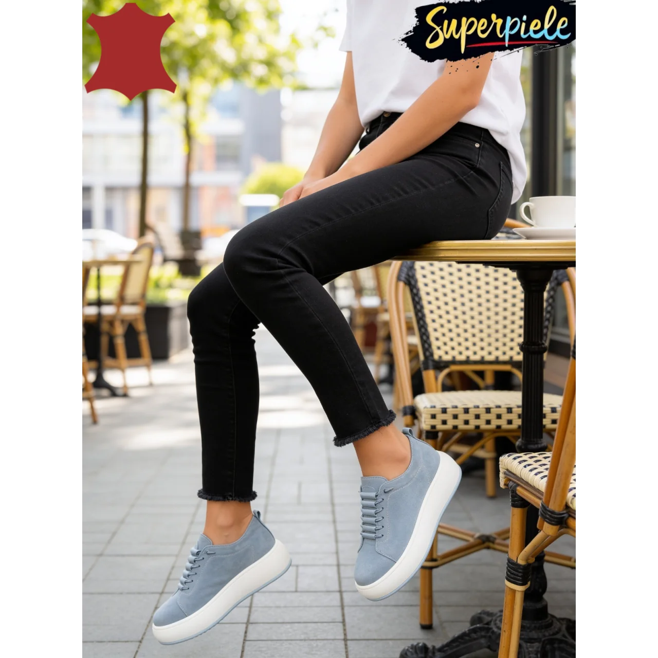 Superpiele - Magazin Online de Încăltăminte-Genti din Piele NaturalăPantofii casual albaștri damă sunt realizați din piele naturală de calitate
