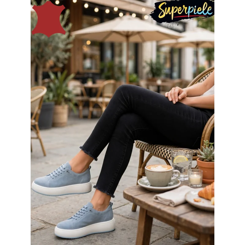 Superpiele - Magazin Online de Încăltăminte-Genti din Piele NaturalăPantofii casual albaștri damă sunt realizați din piele naturală de calitate