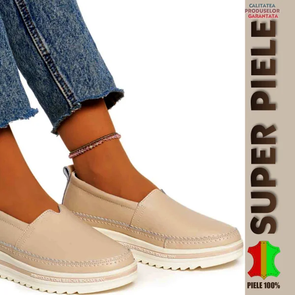 Balerini CASUAL |Scarlett|-PIELE NATURALA