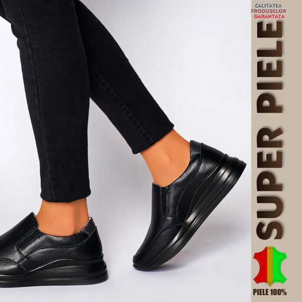 Chaussures décontractées grises à enfiler | RONA | - Cuir véritable