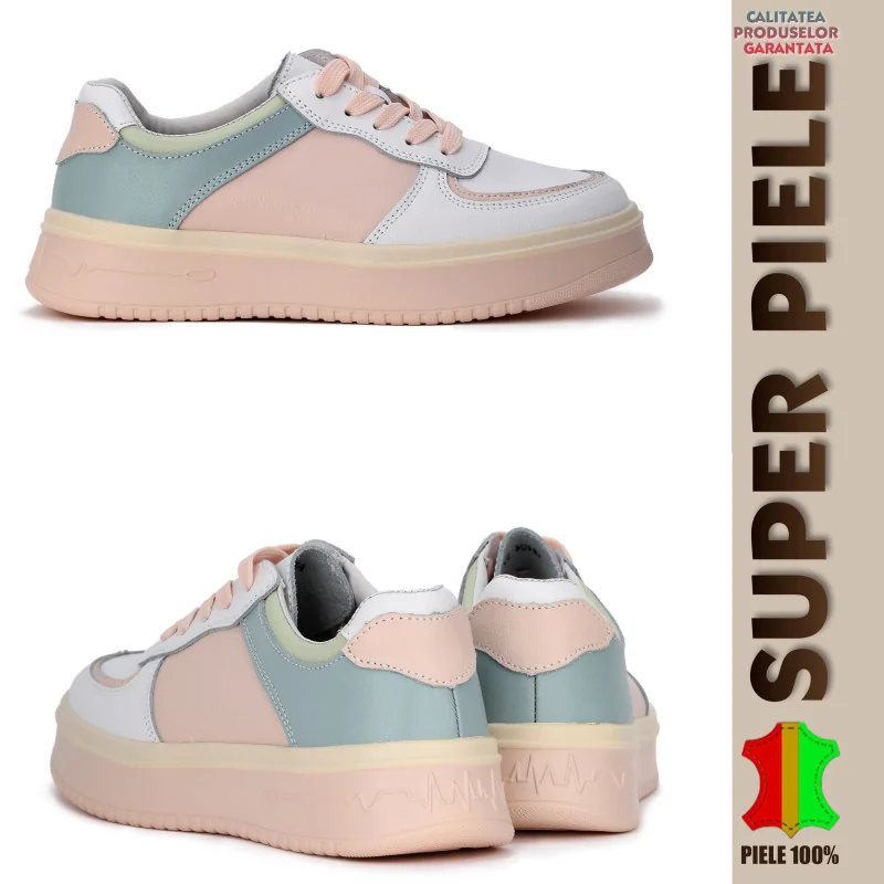 BUTY DAMSKIE WIELOKOLOROWE |Ada|-SKÓRA NATURALNA