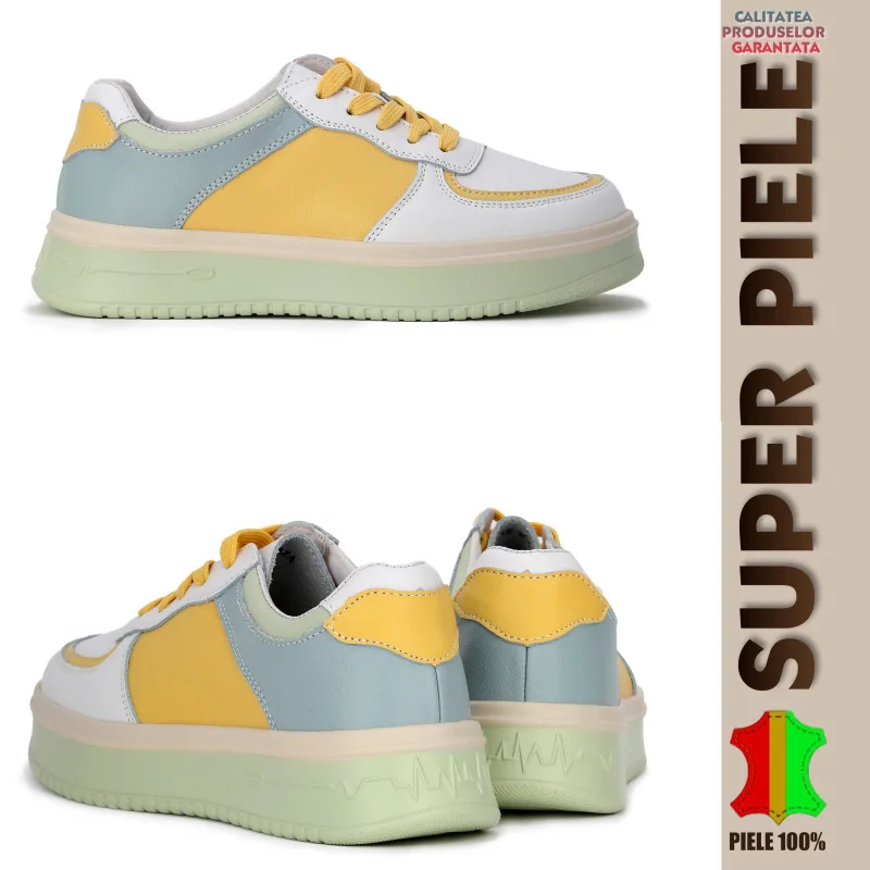 BUTY DAMSKIE WIELOKOLOROWE |Ada|-SKÓRA NATURALNA