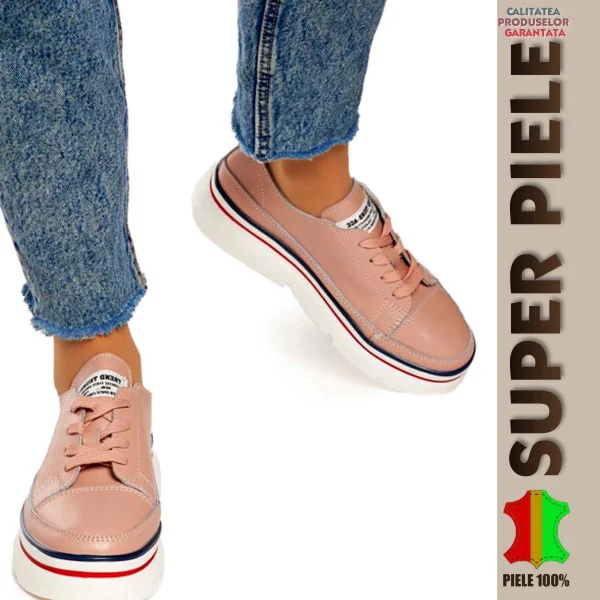 Chaussures décontractées roses pour femmes | SCRIVO | - Cuir naturel