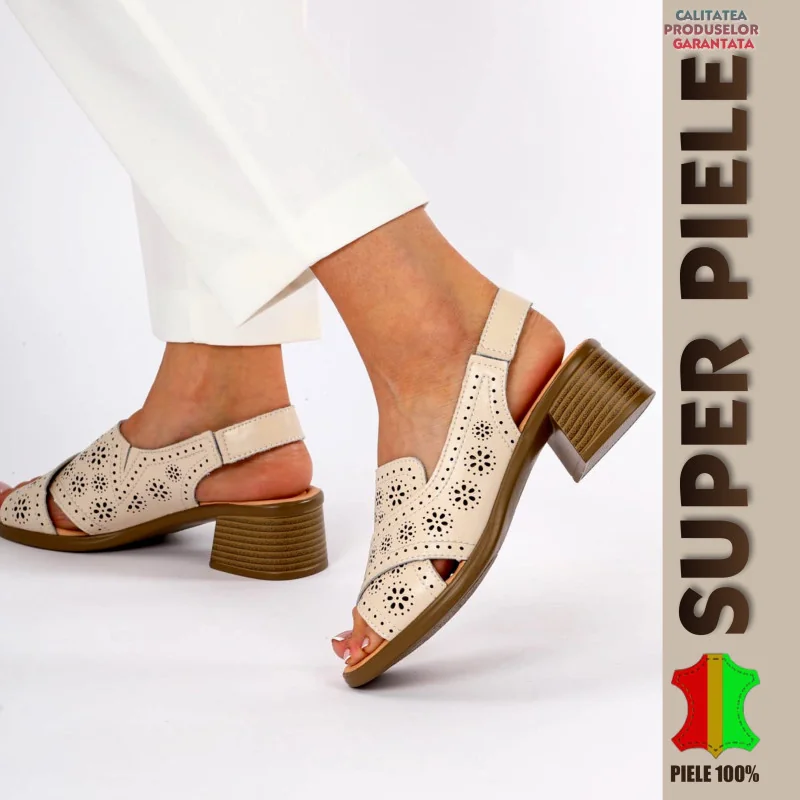 Cut-out Naturleder Sandalen |DEKOMA|-5 Farben