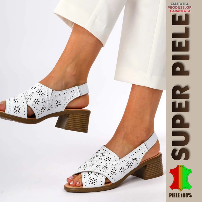 Cut-out Naturleder Sandalen |DEKOMA|-5 Farben