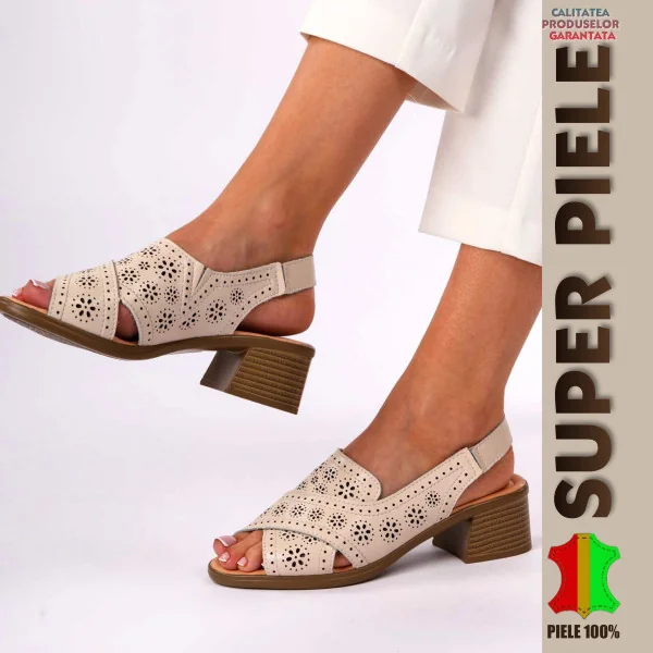 Cut-out Naturleder Sandalen |DEKOMA|-5 Farben