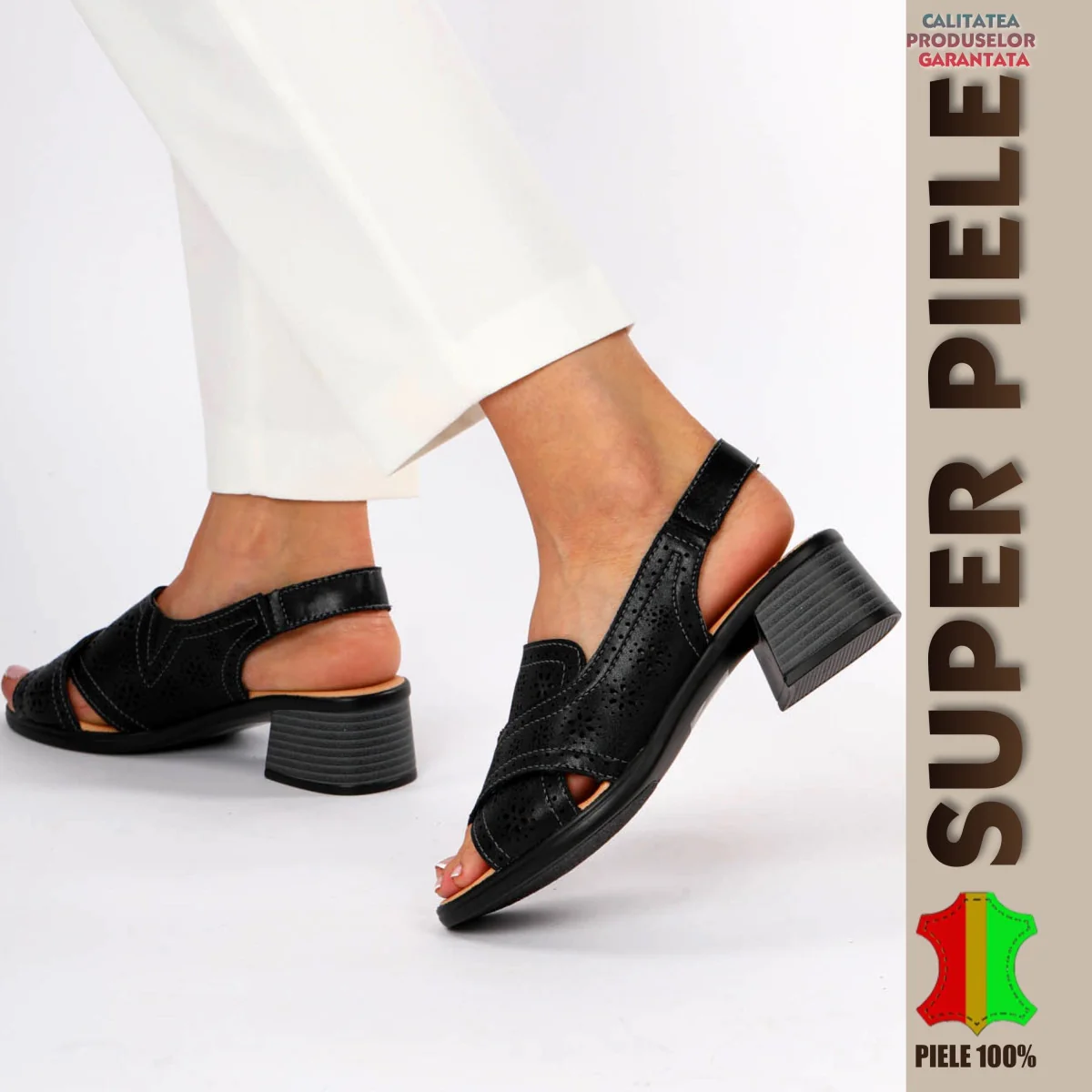 Cut-out Naturleder Sandalen |DEKOMA|-5 Farben